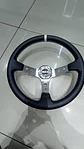 Volante deportivo Sparco 35cm (agujeros) - Centro Plata, línea Blanca - thumbnail 3