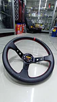 Volante deportivo Momo 35cm (agujeros) - Centro Negro, línea Roja - thumbnail 8