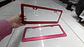 Par porta patentes/marco matrícula aluminio - Rojo - Miniatura 6
