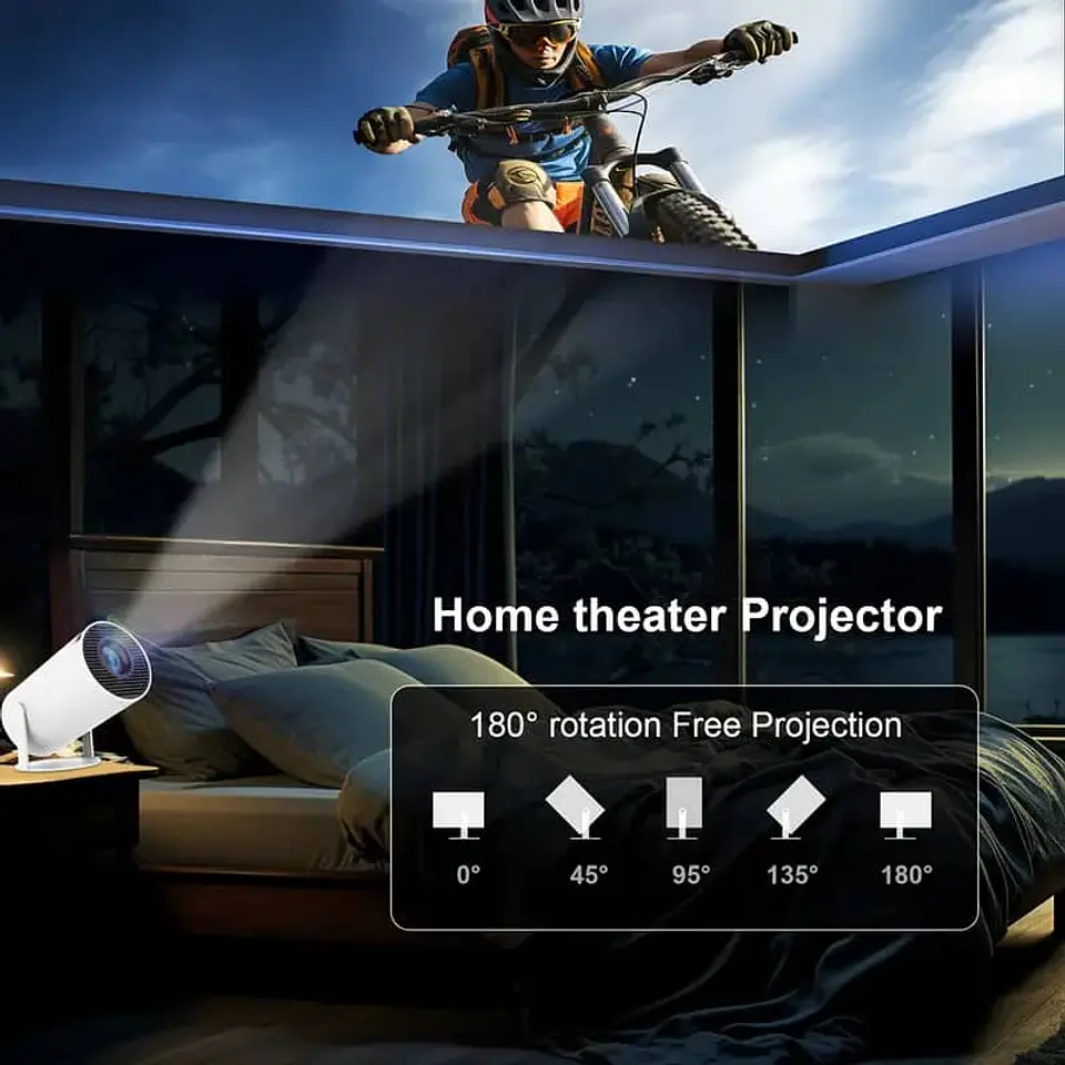 Liquidacion Proyector portátil 4K Cine en casa HY300 Android, altavoz 12