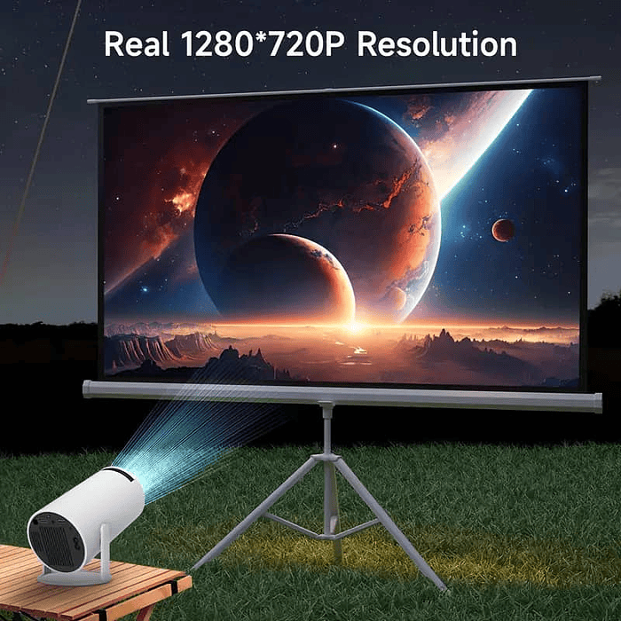 Liquidacion Proyector portátil 4K Cine en casa HY300 Android, altavoz integrado 13