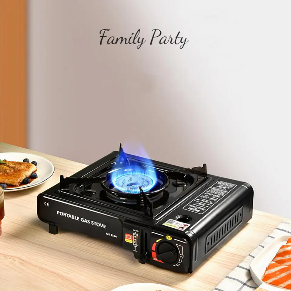 Estufa de gas para Camping, picnic y hogar, cocina tipo cassette 4