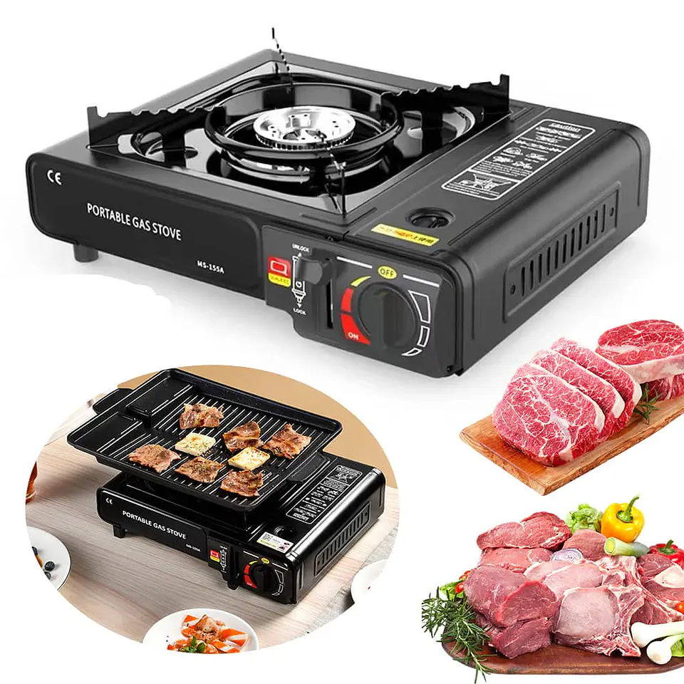 Estufa de gas para Camping, picnic y hogar, cocina tipo cassette 5