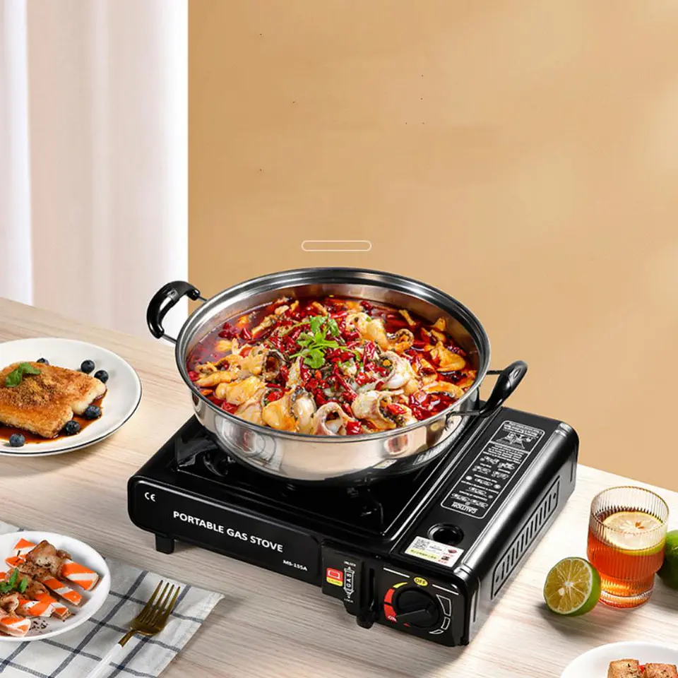 Estufa de gas para Camping, picnic y hogar, cocina tipo cassette 7