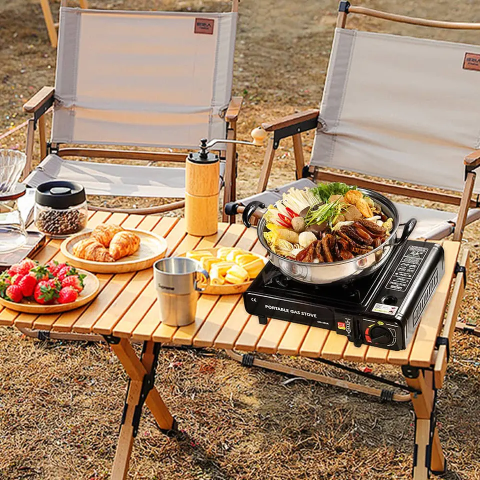 Estufa de gas para Camping, picnic y hogar, cocina tipo cassette 9