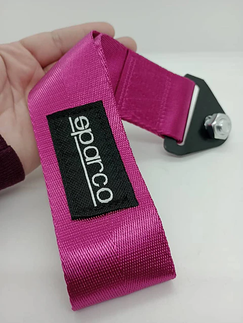 Cinta correa de remolque arrastre Sparco Fucsia Rosa