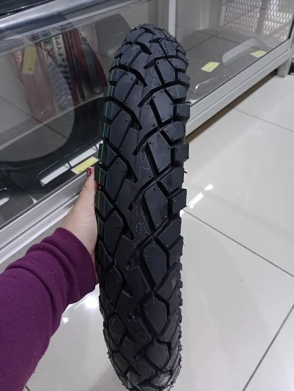 Neumáticos 110 90 17 patrón cruce llantas de moto tubular para calle 8