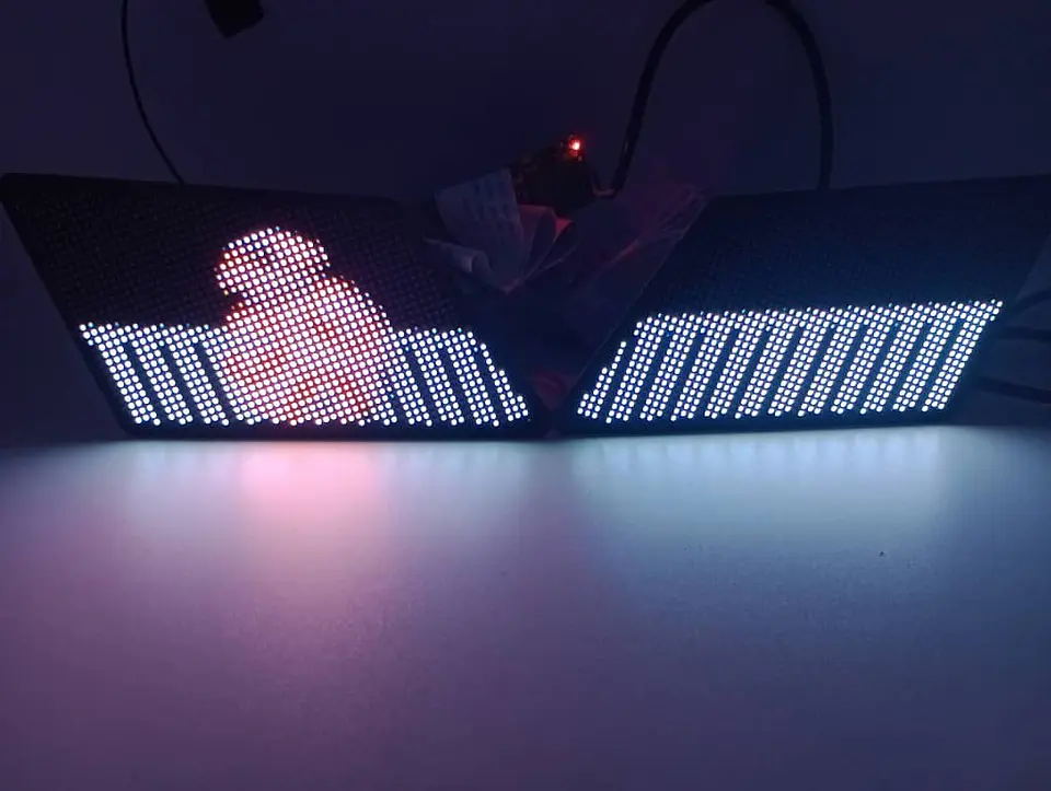 X2 Pantallas Led animadas programables winking eye multifunción 10