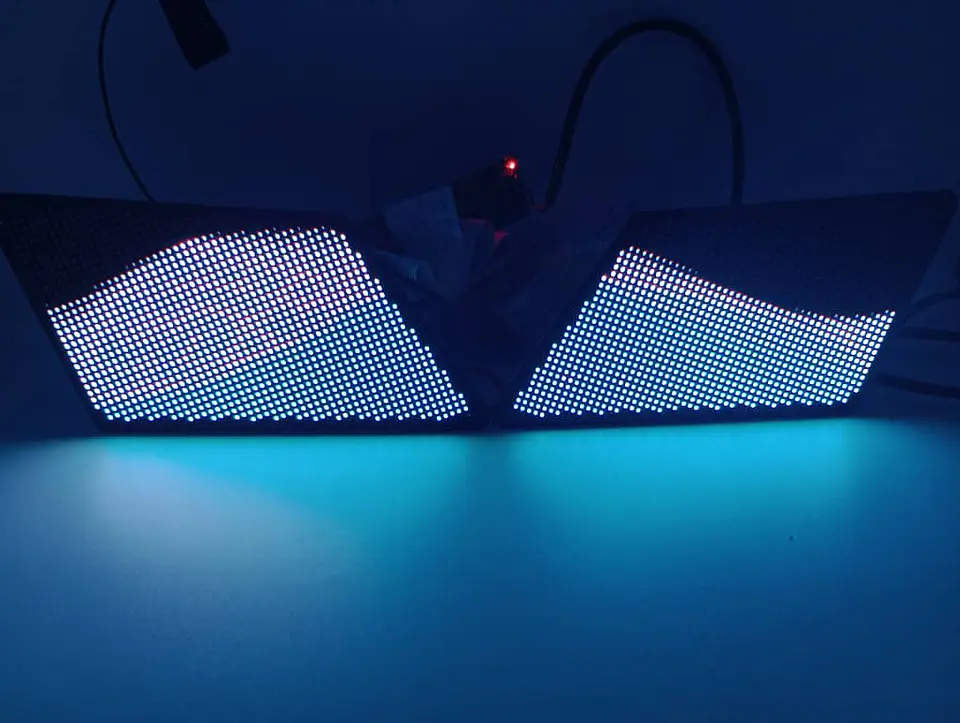 X2 Pantallas Led animadas programables winking eye multifunción 11