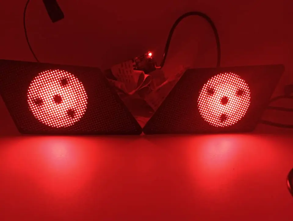 X2 Pantallas Led animadas programables winking eye multifunción 14