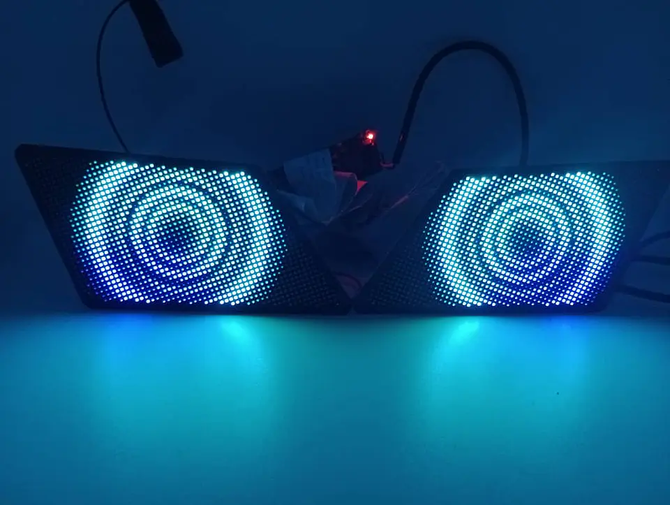 X2 Pantallas Led animadas programables winking eye multifunción 18