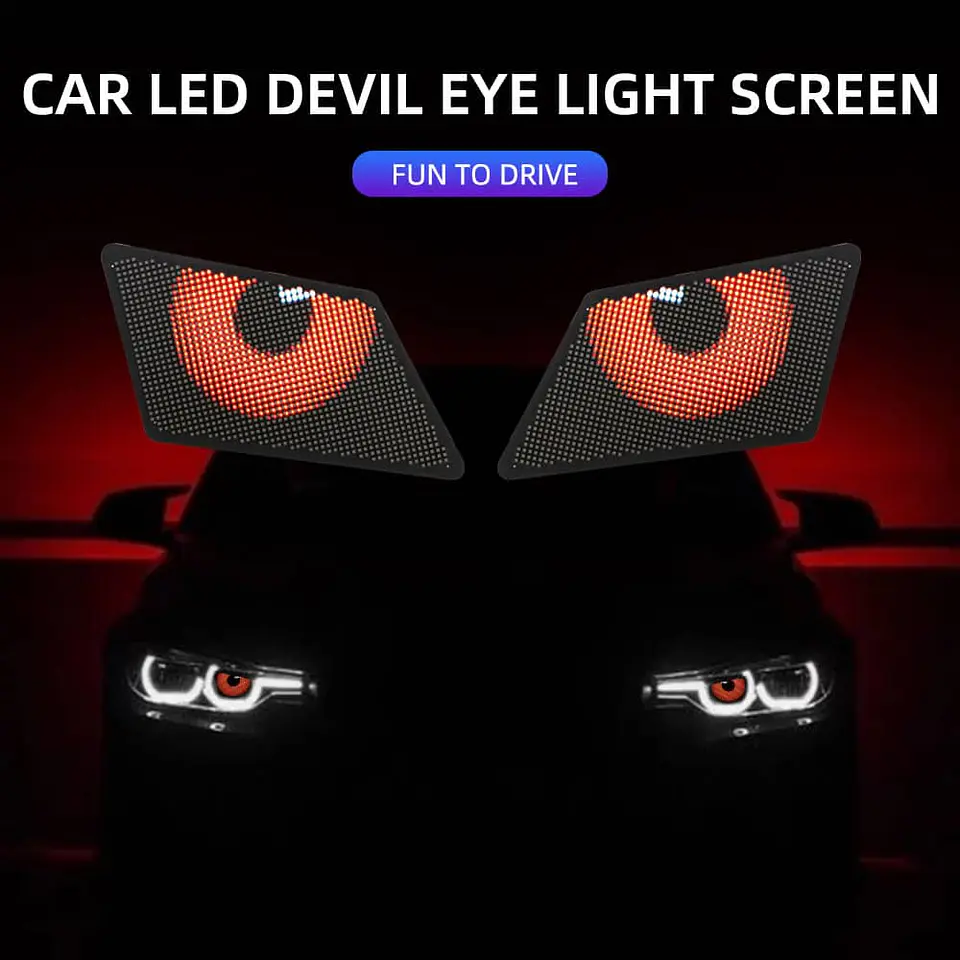 X2 Pantallas Led animadas programables winking eye multifunción 1