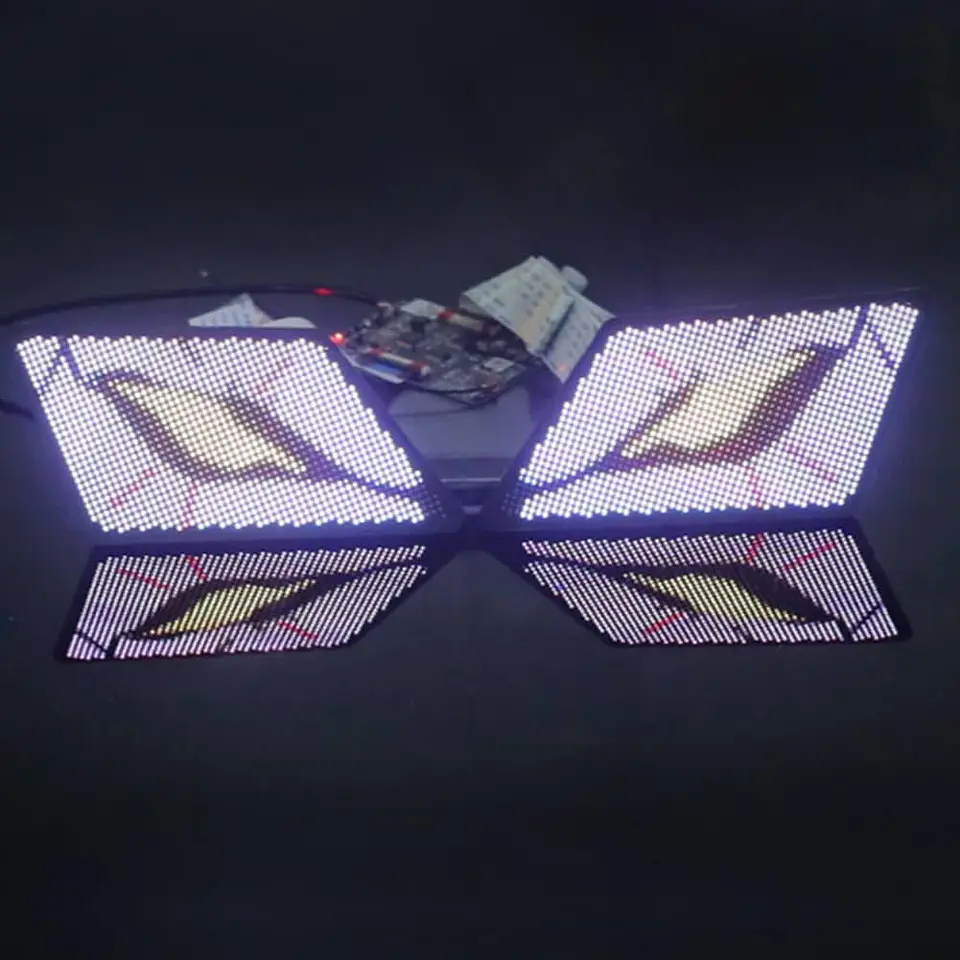X2 Pantallas Led animadas programables winking eye multifunción 26