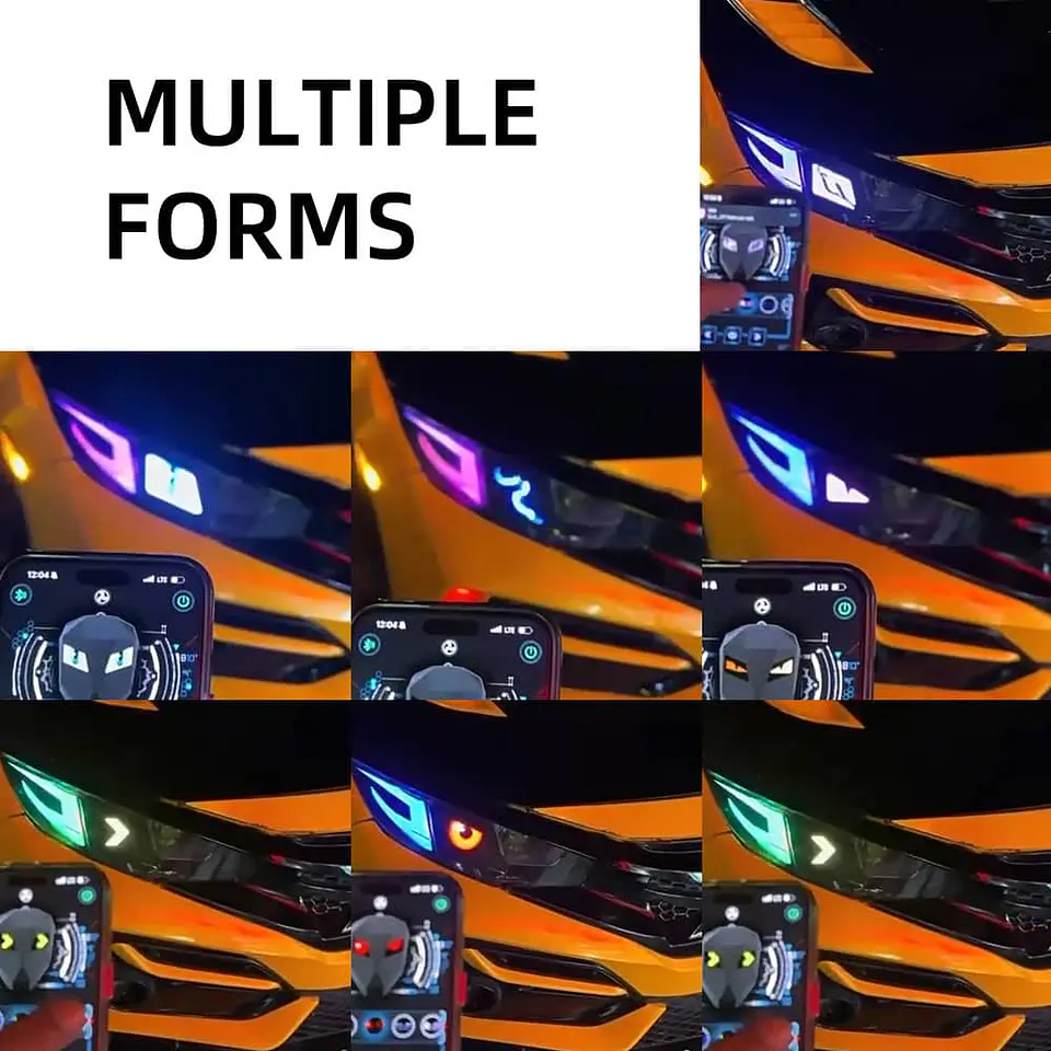 X2 Pantallas Led animadas programables winking eye multifunción 27