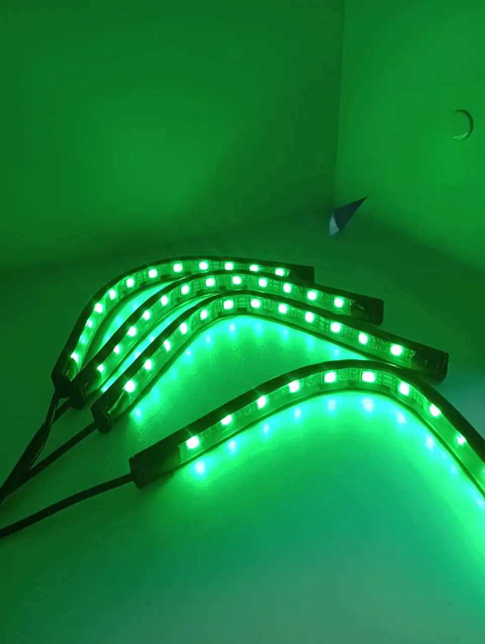 4 Tiras led de atmosfera interior de autos rgb tunning, 12 led 8 2