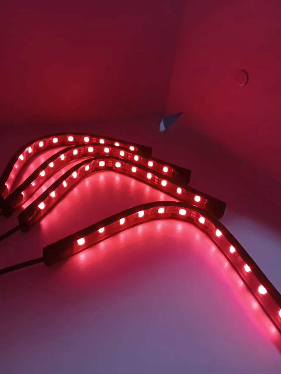 4 Tiras led de atmosfera interior de autos rgb tunning, 12 led 8 3