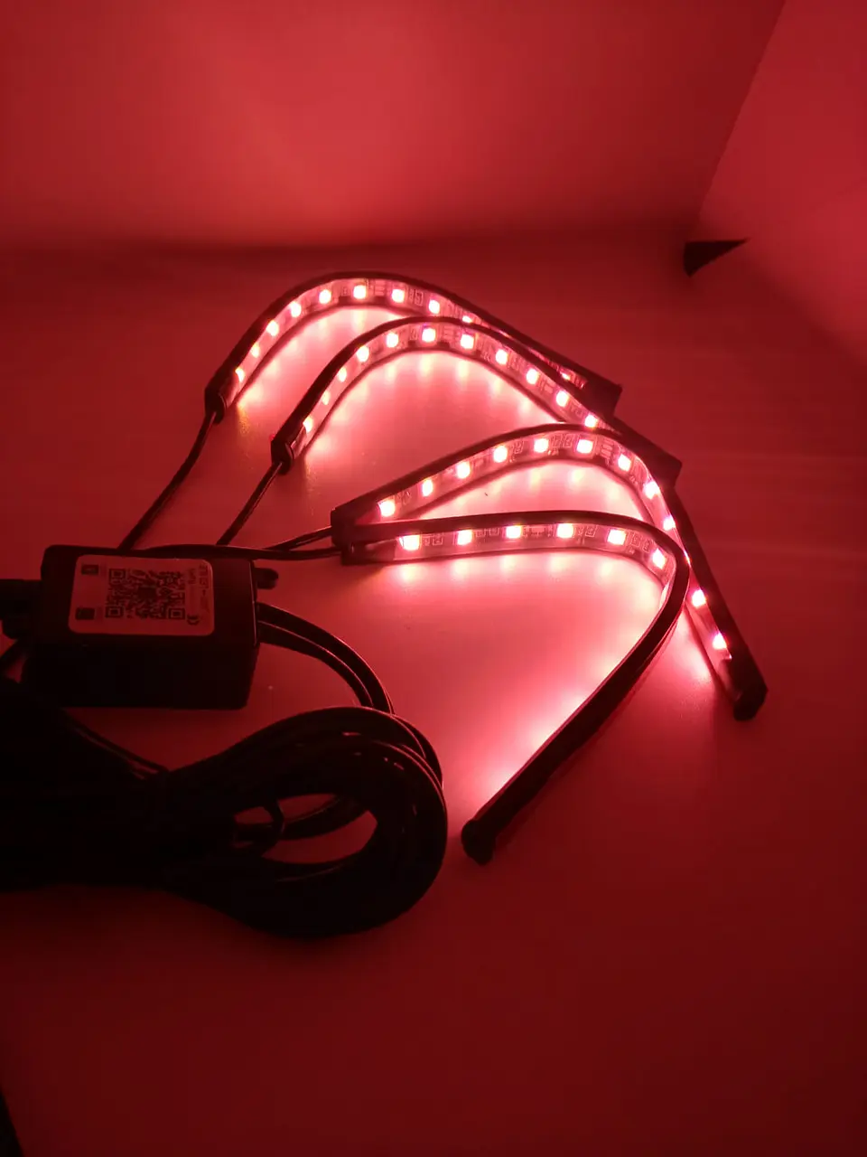 4 Tiras led de atmosfera interior de autos rgb tunning, 12 led 8 11