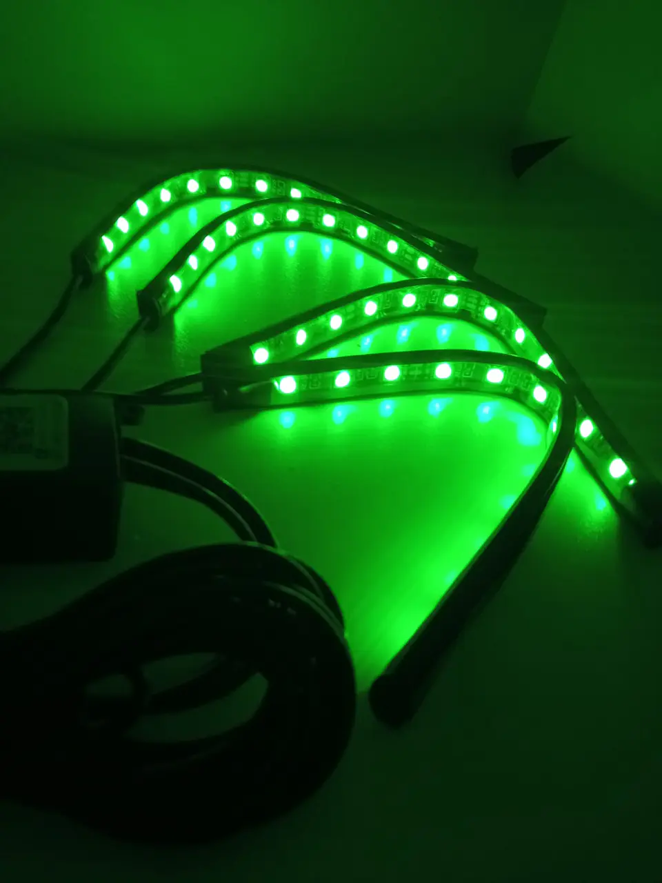 4 Tiras led de atmosfera interior de autos rgb tunning, 12 led 8 17