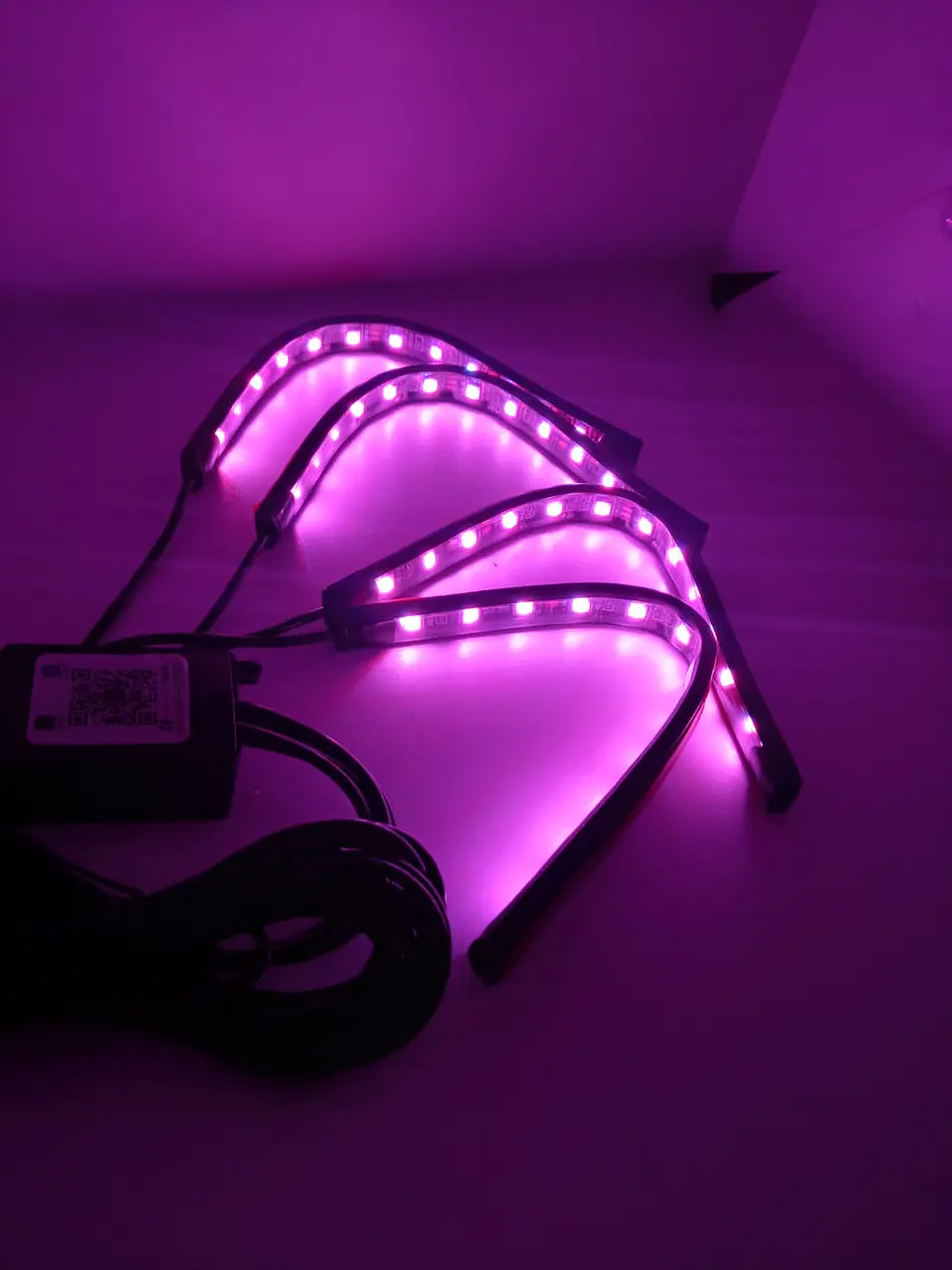 4 Tiras led de atmosfera interior de autos rgb tunning, 12 led 8 20