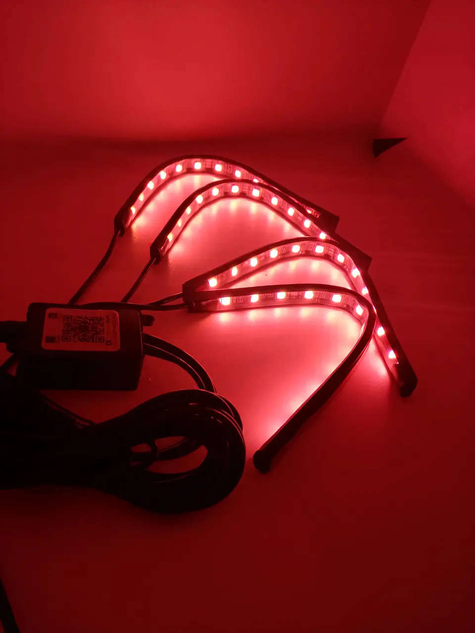 4 Tiras led de atmosfera interior de autos rgb tunning, 12 led 8 21