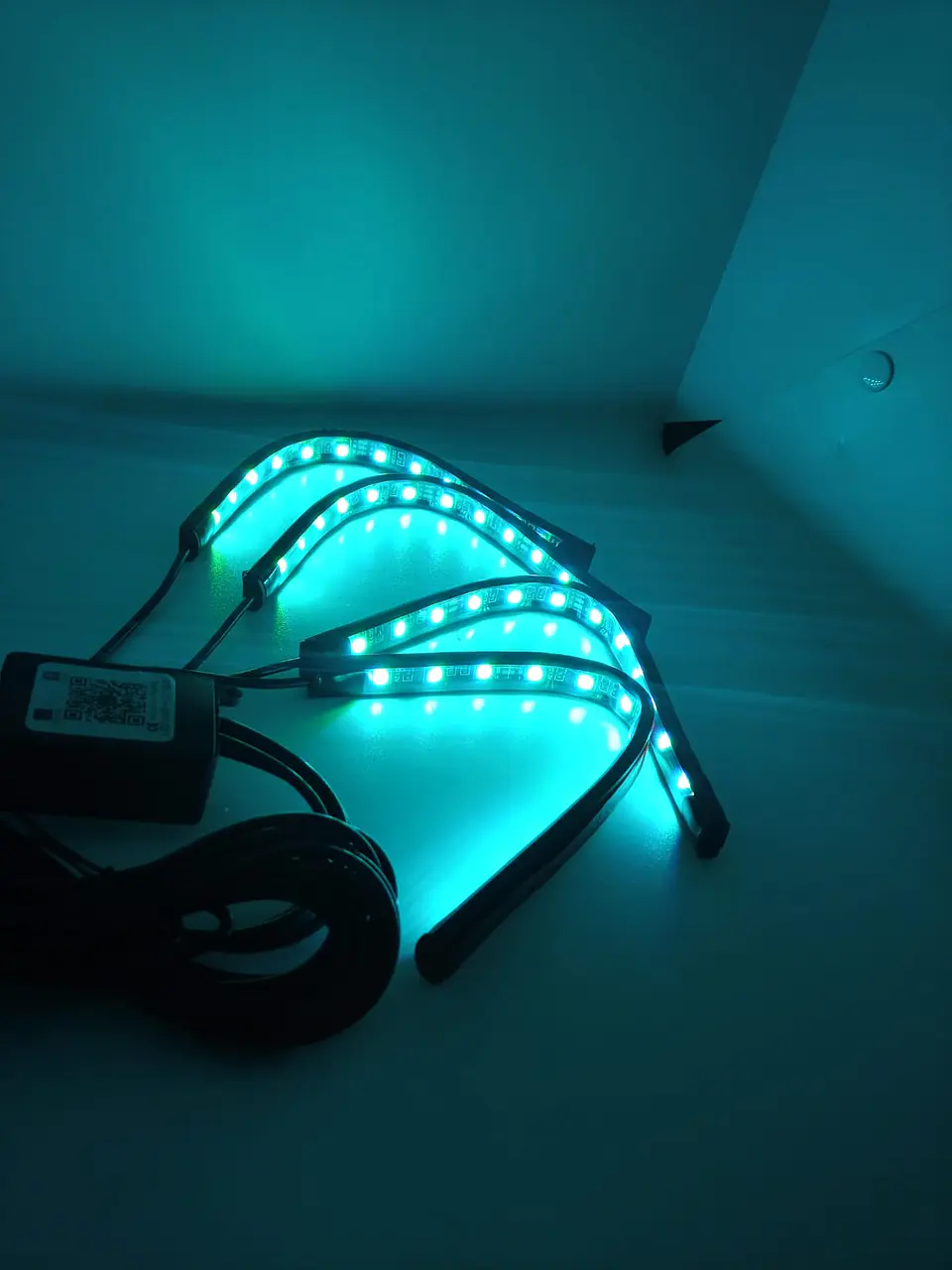 4 Tiras led de atmosfera interior de autos rgb tunning, 12 led 8 23