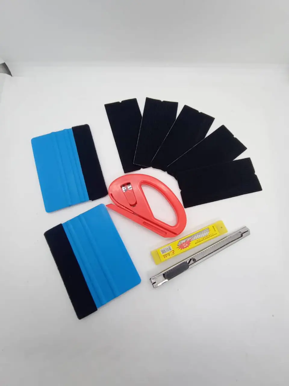 Combo 2 Espátulas Squeegee Blue, fieltros y Mouse cortador 7