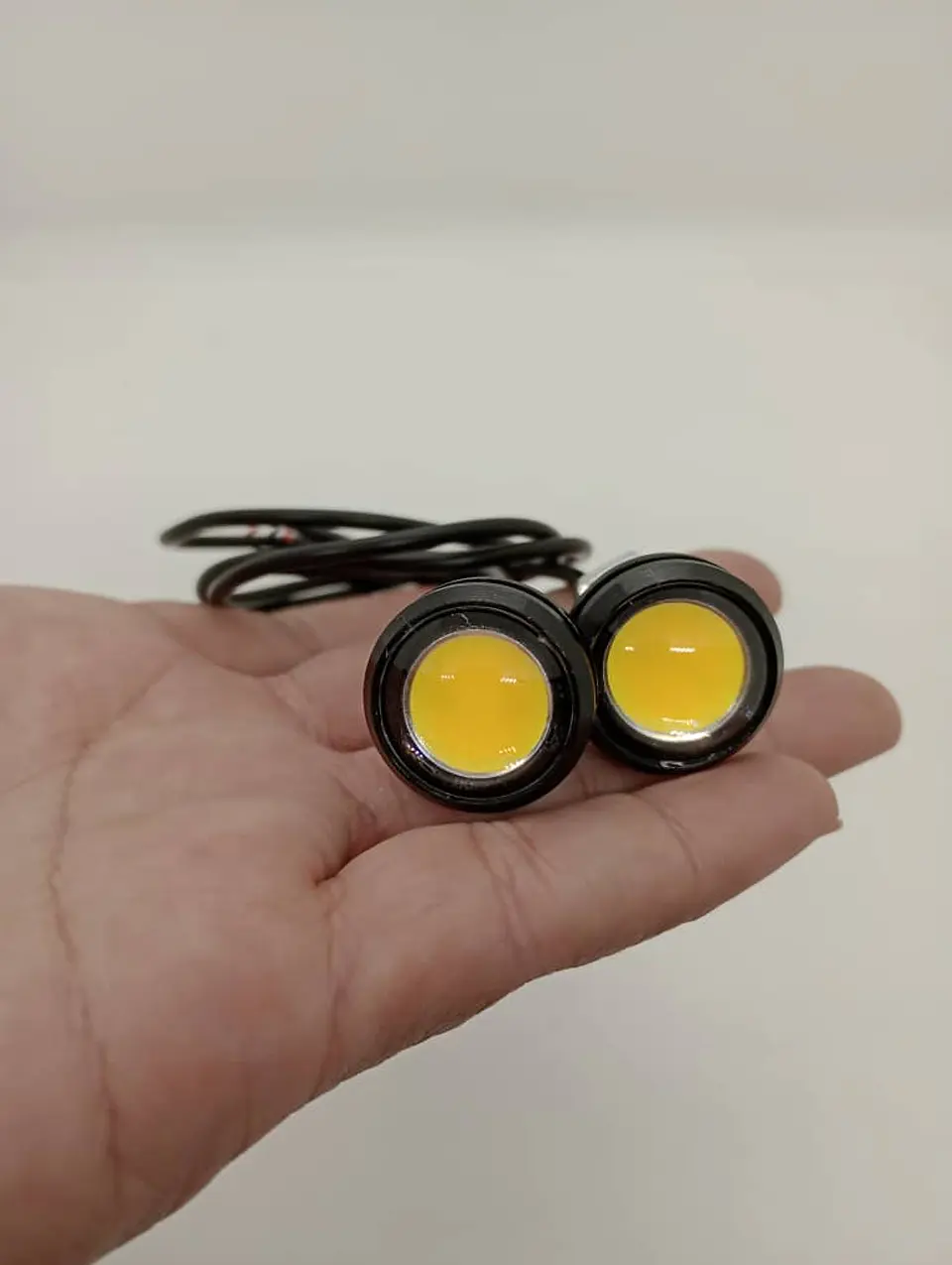 X2 luces led ojos de aguila 12v 3.5watt medida 18mm impermeables 1