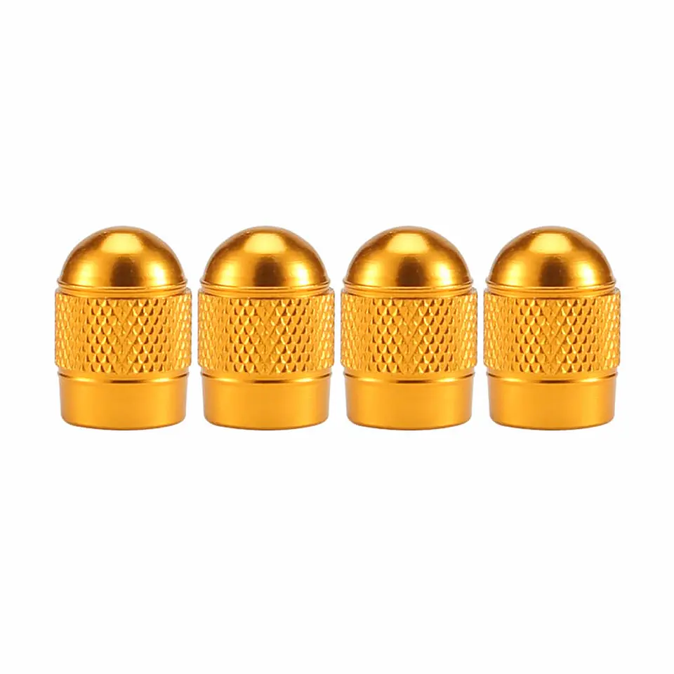 Set 4 Tapas de válvulas universal Modelo Balita color Dorado amarilla 9