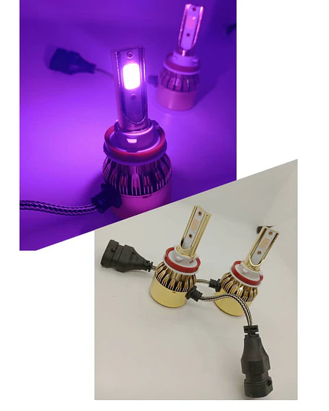 Ampolletas turboled H11 morada 12.000Lm