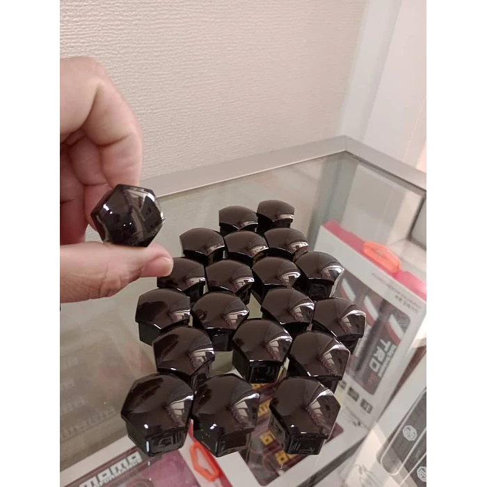 Cubierta de tuercas de neumáticos de auto, a prueba de polvo NEGRO 3