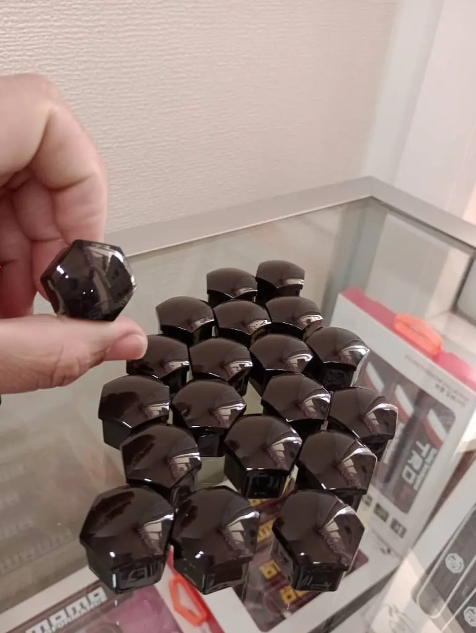 Cubierta de tuercas de neumáticos de auto, a prueba de polvo NEGRO 3