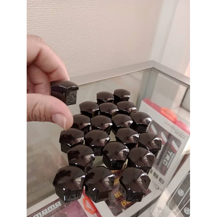 Cubierta de tuercas de neumáticos de auto, a prueba de polvo NEGRO 4