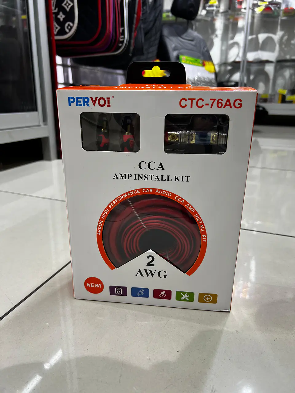 Kit cables de sonido auto amplificación 2GA Pervoi 5