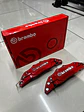 X2 Cubre Caliper de freno tunning Brembo de metal rojos - Miniatura 4