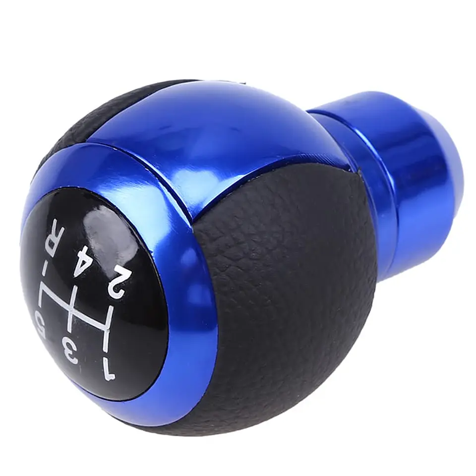 Pomo perilla de cambios universal, esfera metálica, 5 velocidades 7