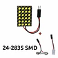 X1 Placa 24 leds smd blanco canbus de interior para techo o maletero - Miniatura 2