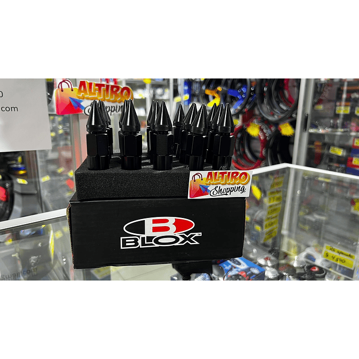 Set kit de tuercas para llantas de auto punta de bala 20 piezas marca BLOX  16