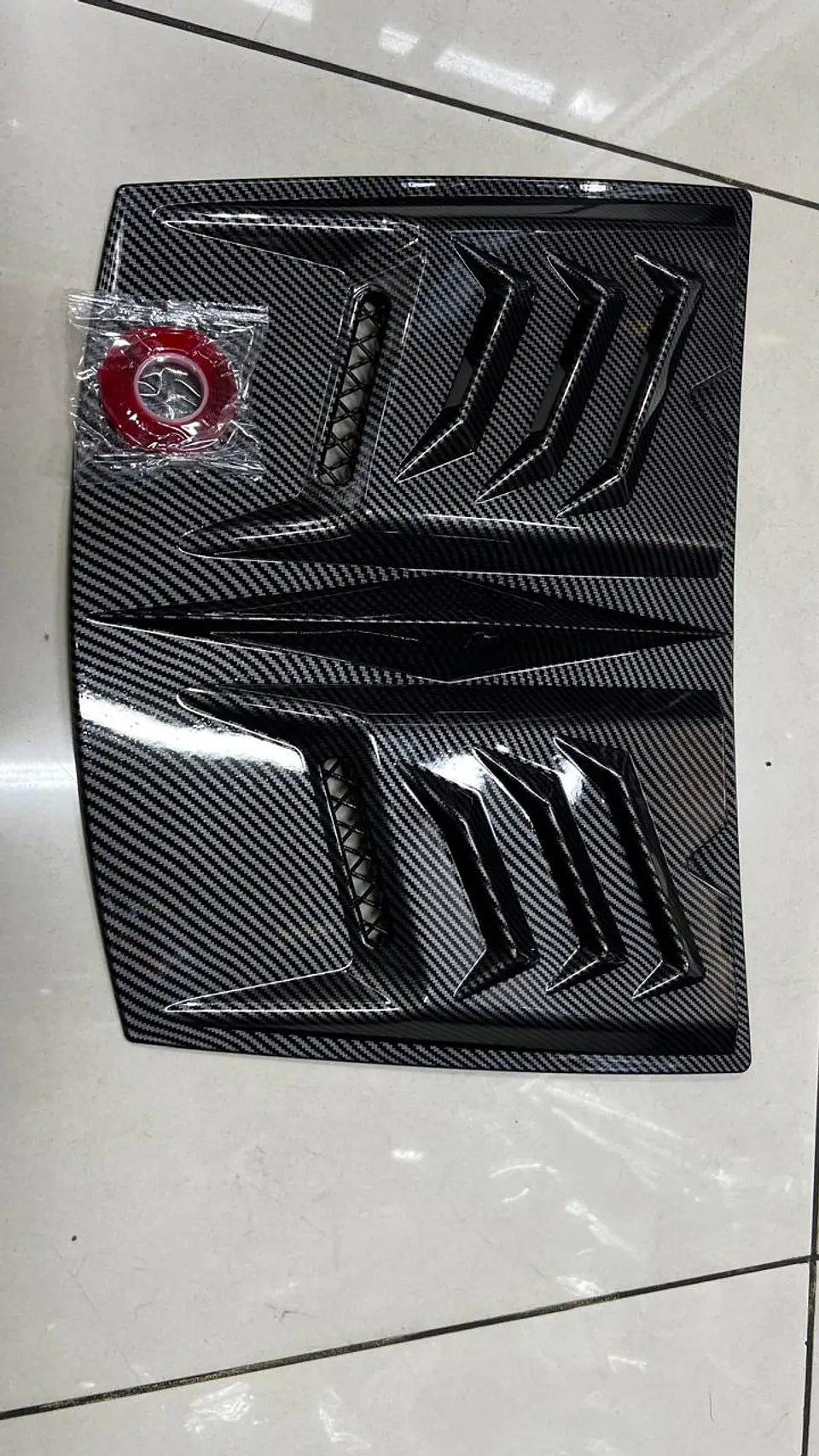 Toma de flujo de aire para autos decorativa Cubierta carbono 1