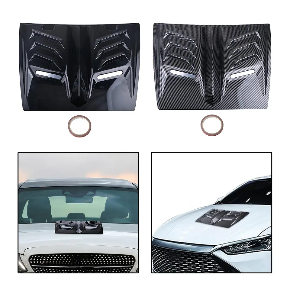 Toma de flujo de aire para autos decorativa Cubierta carbono 7