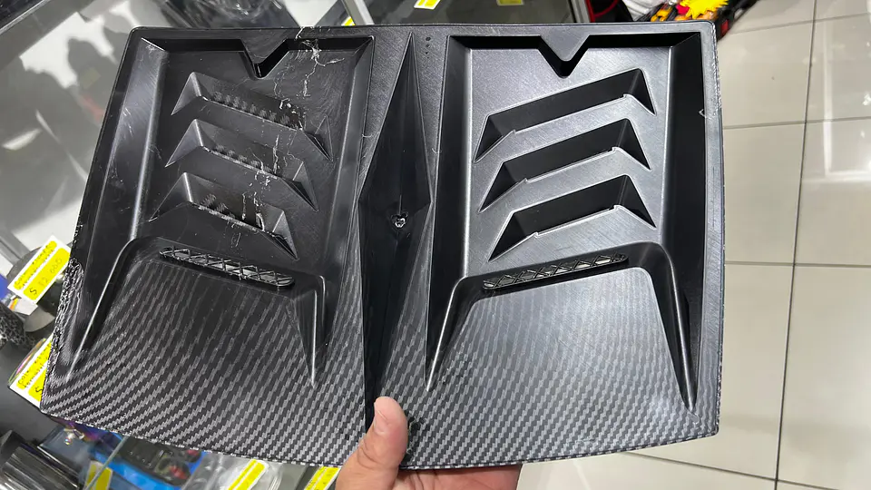Toma de flujo de aire para autos decorativa Cubierta carbono 12