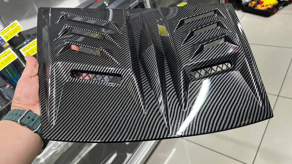 Toma de flujo de aire para autos decorativa Cubierta carbono 14