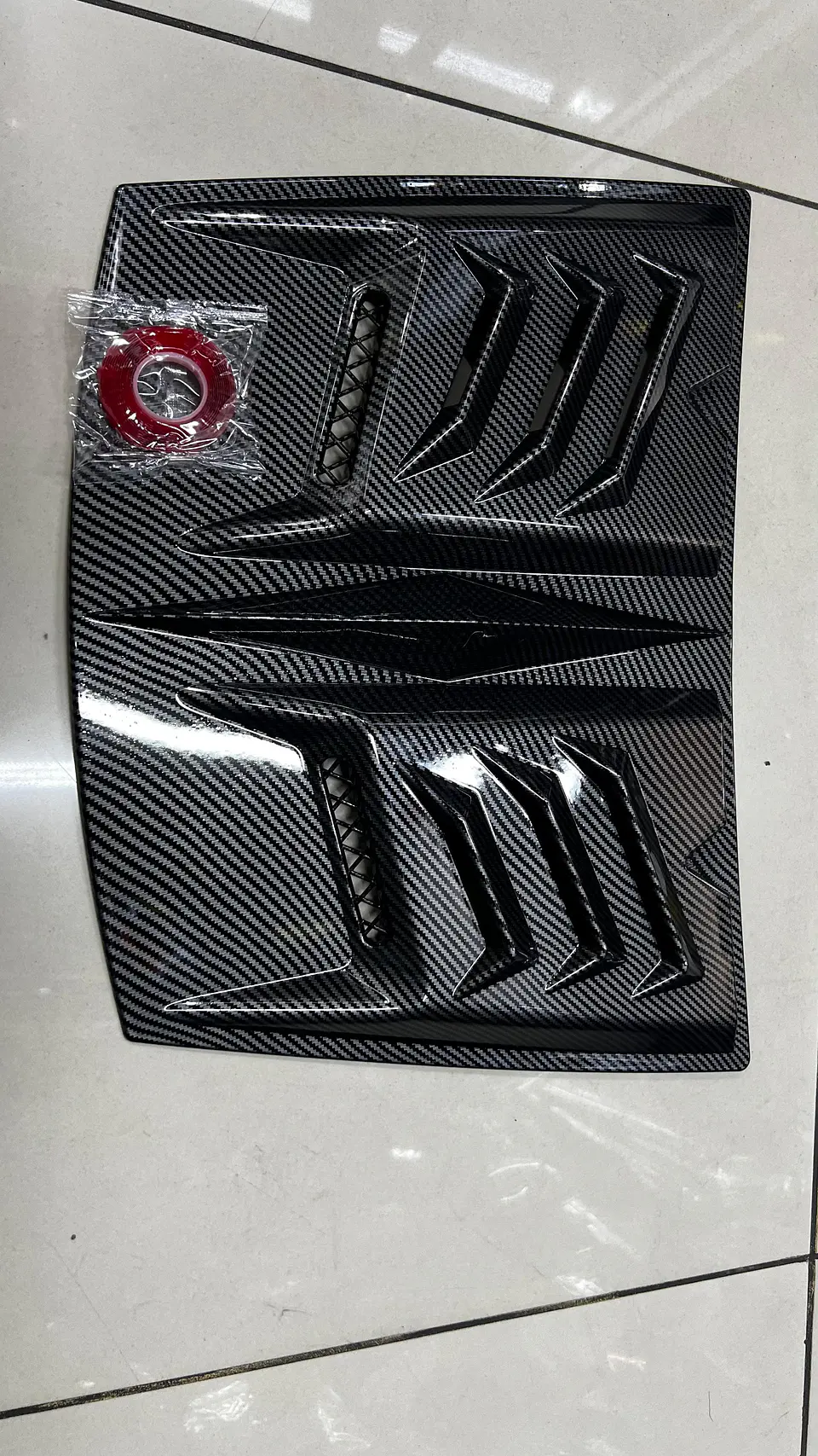 Toma de flujo de aire para autos decorativa Cubierta carbono 15