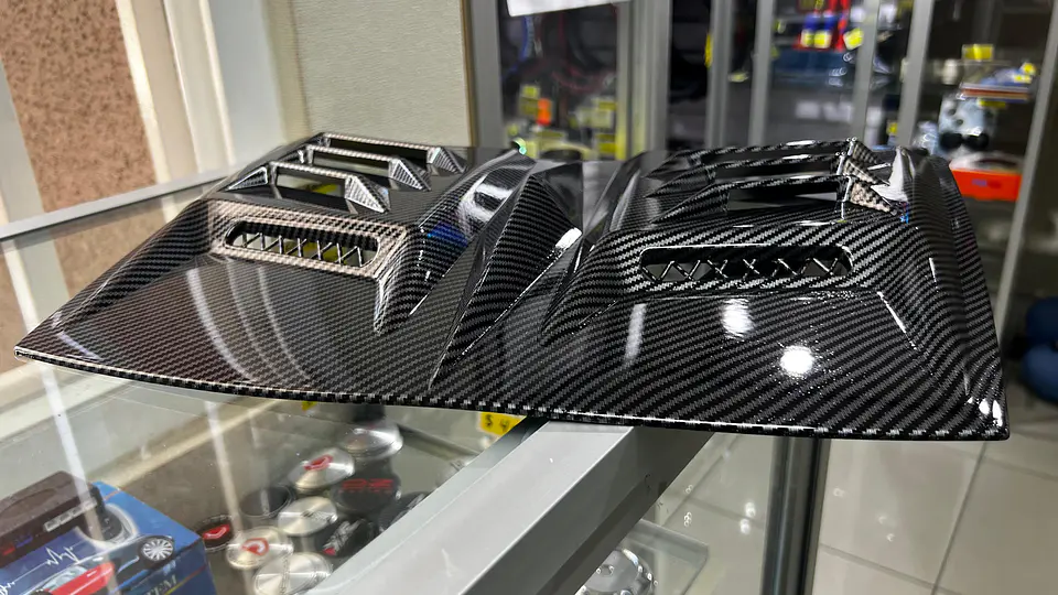 Toma de flujo de aire para autos decorativa Cubierta carbono 18