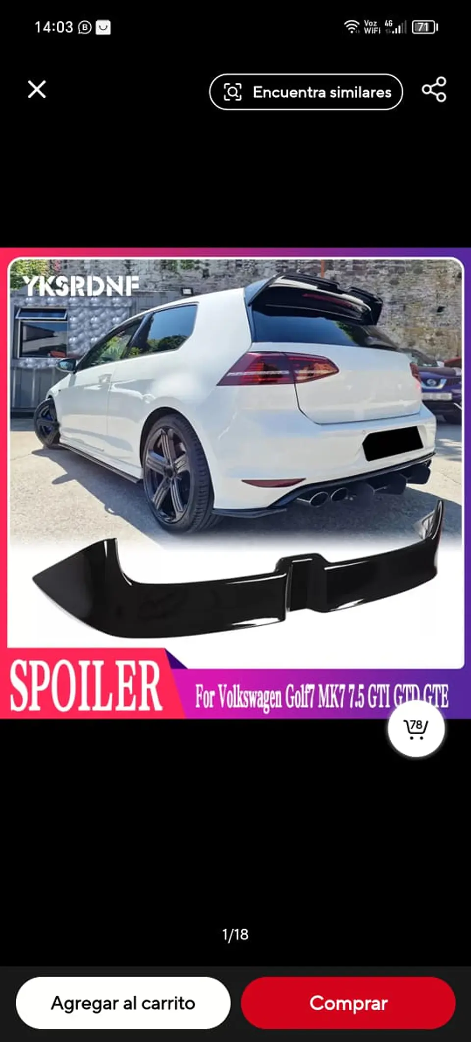 Aleron trasero - negro brillante autos embellecedor carroceria 7