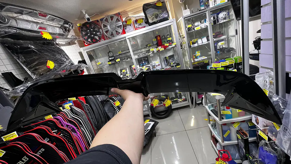 Aleron trasero - negro brillante autos embellecedor carroceria 16