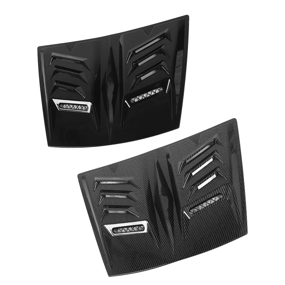 Toma de flujo de aire para autos decorativa, Cubierta negro brillante 2