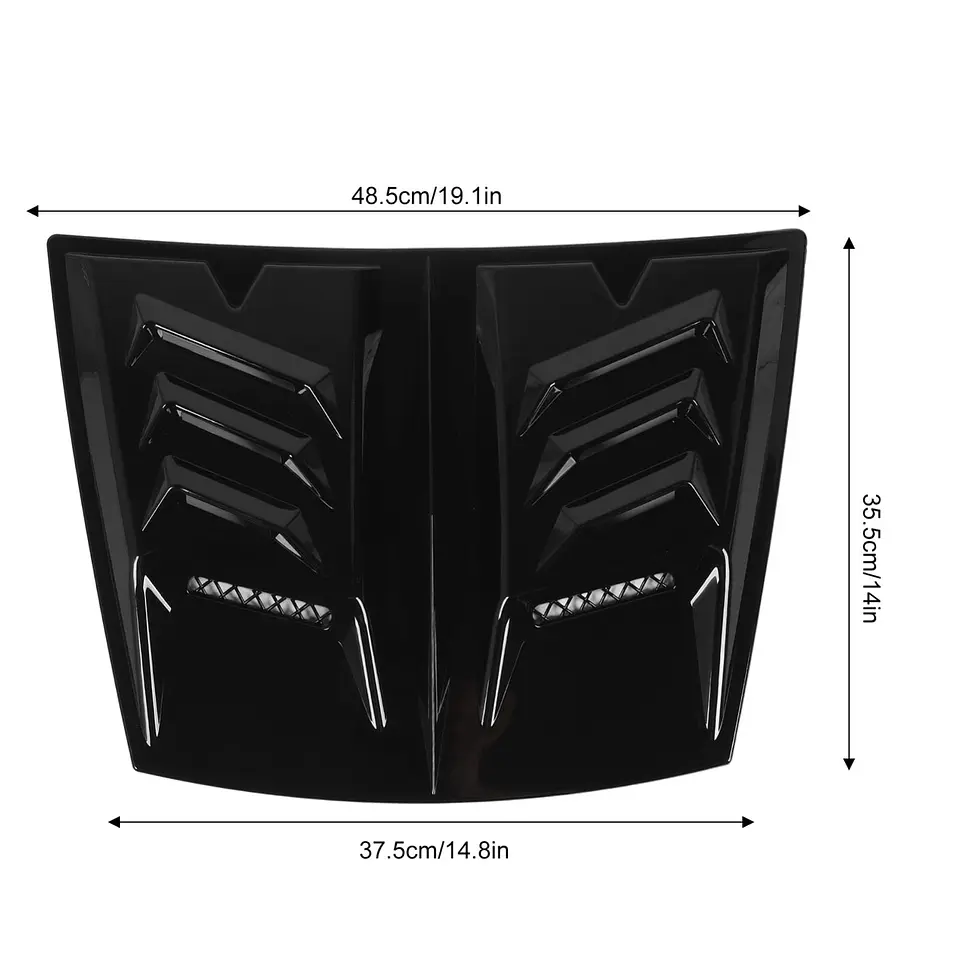 Toma de flujo de aire para autos decorativa, Cubierta negro brillante 8