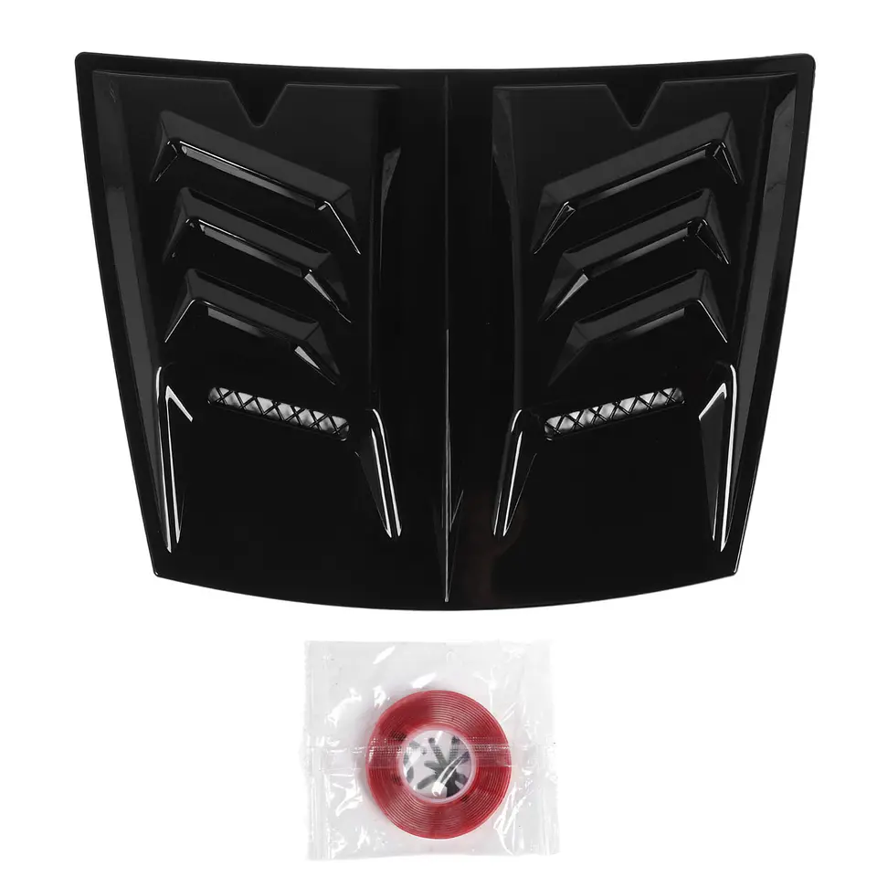 Toma de flujo de aire para autos decorativa, Cubierta negro brillante 10