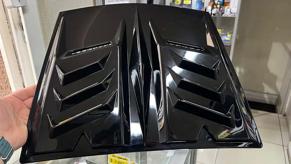 Toma de flujo de aire para autos decorativa, Cubierta negro brillante 13