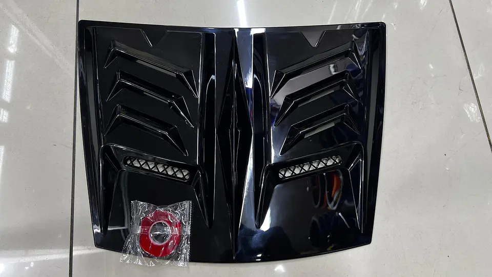 Toma de flujo de aire para autos decorativa, Cubierta negro brillante 18
